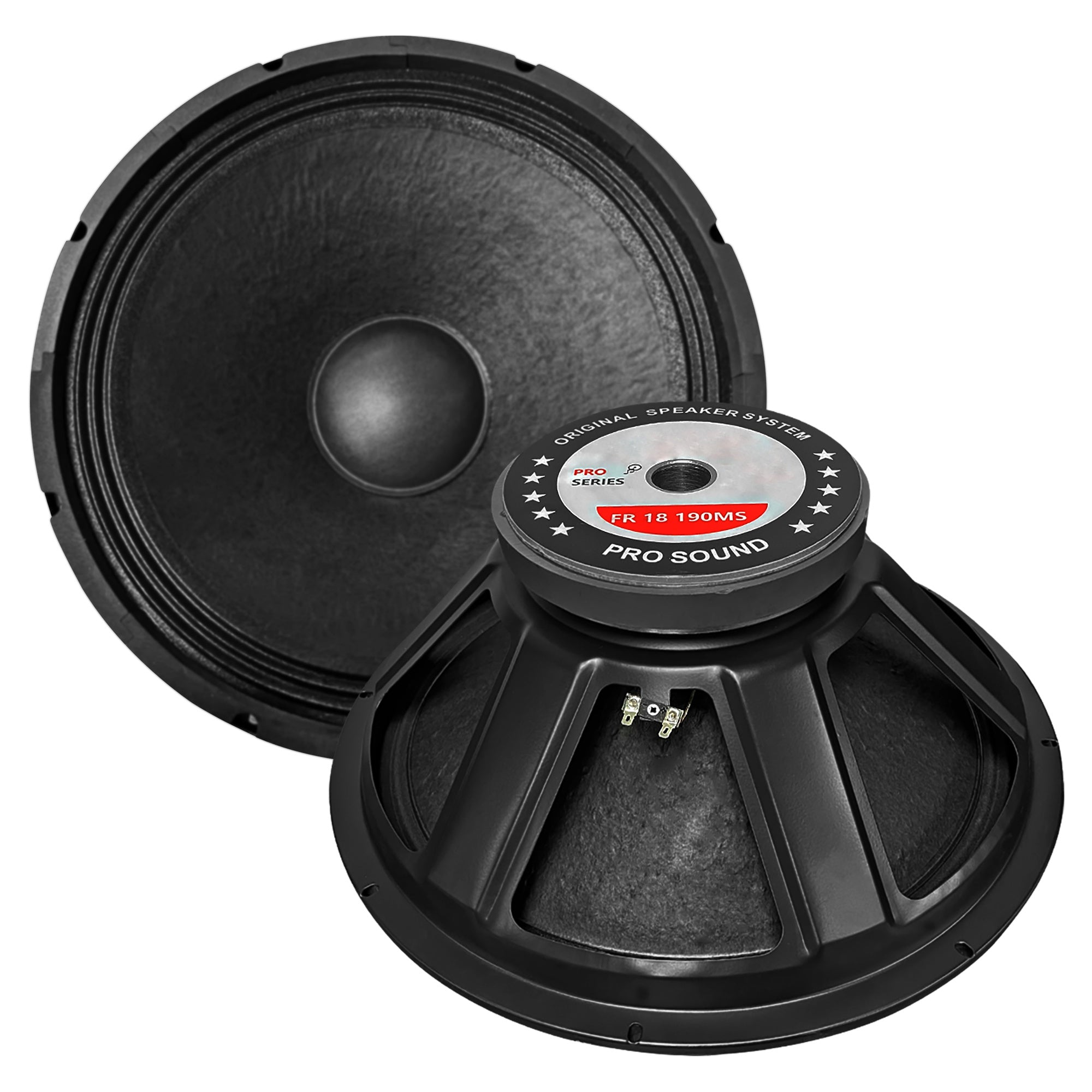 5 Core 18 Inch Subwoofer Speaker 1Pc 1000W PMPO Raw Full Range Speaker 500W RMS 18" Replacement 8 Ohm Pro Audio DJ Sub Woofer w/ 4' CCAW Voice Coil Steel Frame 97 Oz Magnet - FR 18 190 MS