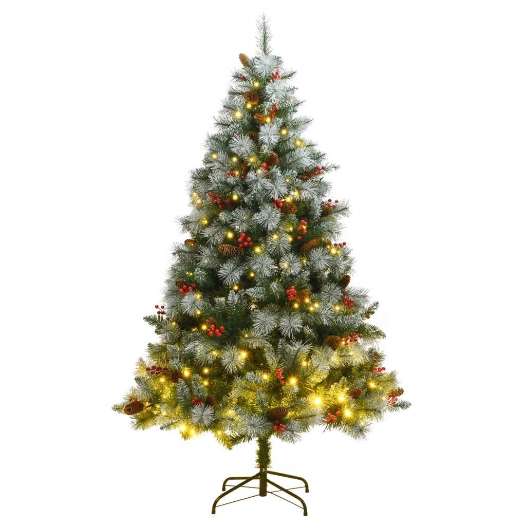 Artificial Hinged Christmas Tree 300 LEDs 82.7"