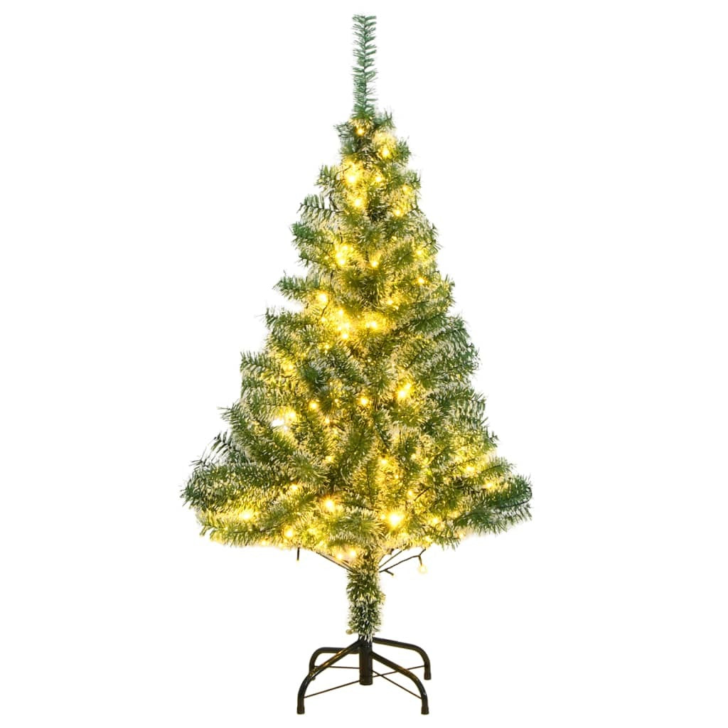 Artificial Christmas Tree 150 LEDs & Flocked Snow 59.1"