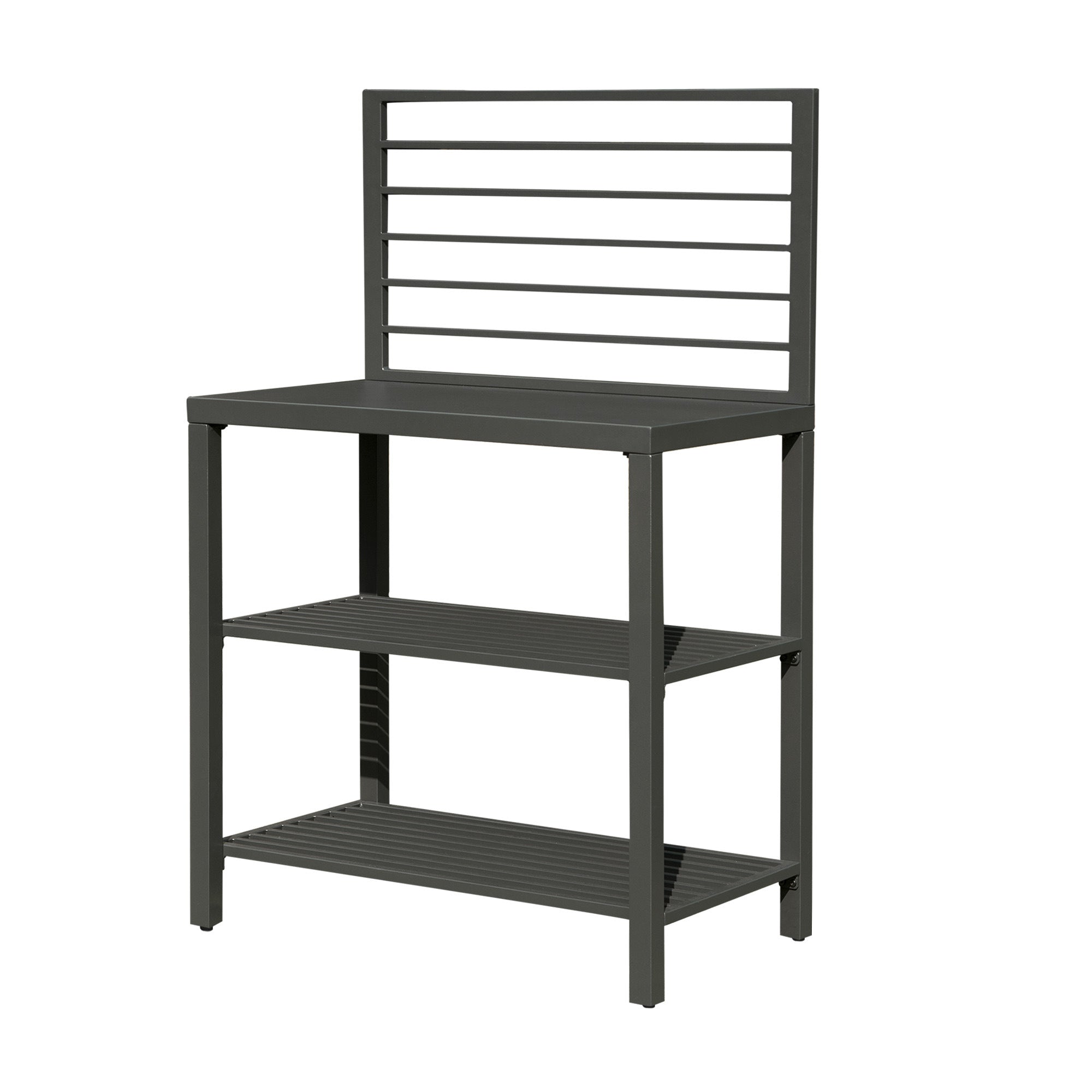 Outdoor Kitchen Island with Storage, Aluminum Kitchen Storage Island Kitchen Food Prep Table with Double Storage Rack, Freestanding Bar Center with Protective Cover Indoor Outdoor