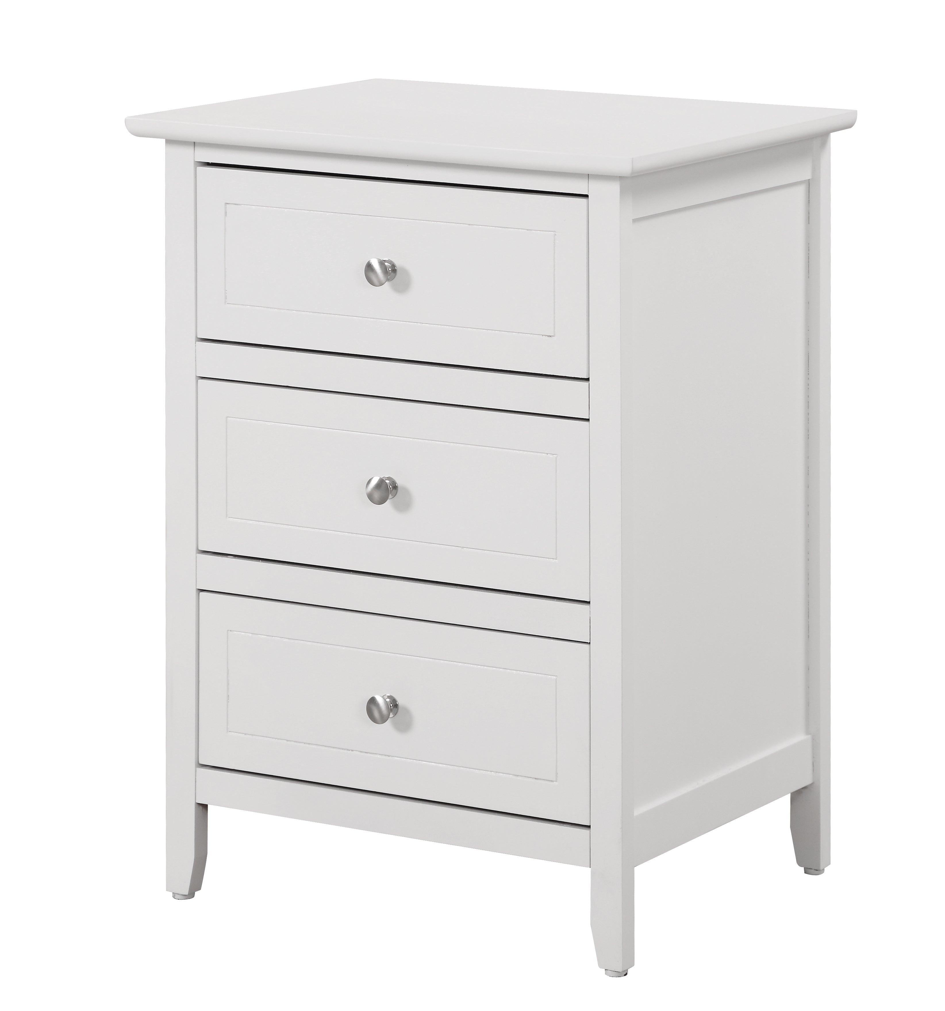 Glory Furniture Daniel G1317-N-90 3 Drawer Nightstand , White