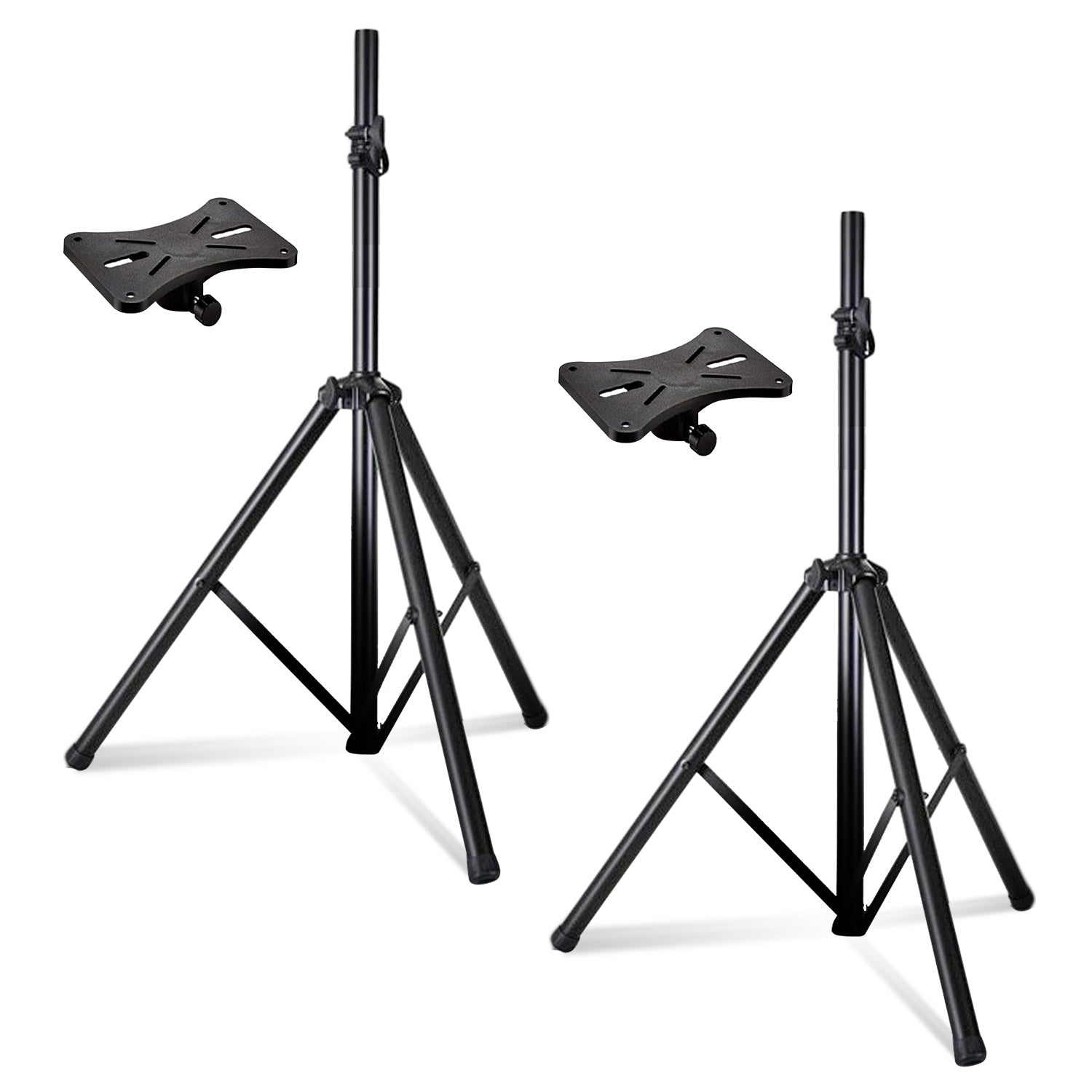 Speaker Stands Black 2 Pieces Height Adjustable 4 – 6 ft Tripod PA Monitor Holder for Large Speakers DJ Stand Pair para Bocinas w PA Speakers, House Parties, Outdoor Events 5 Core SS ECO 2PK WOB