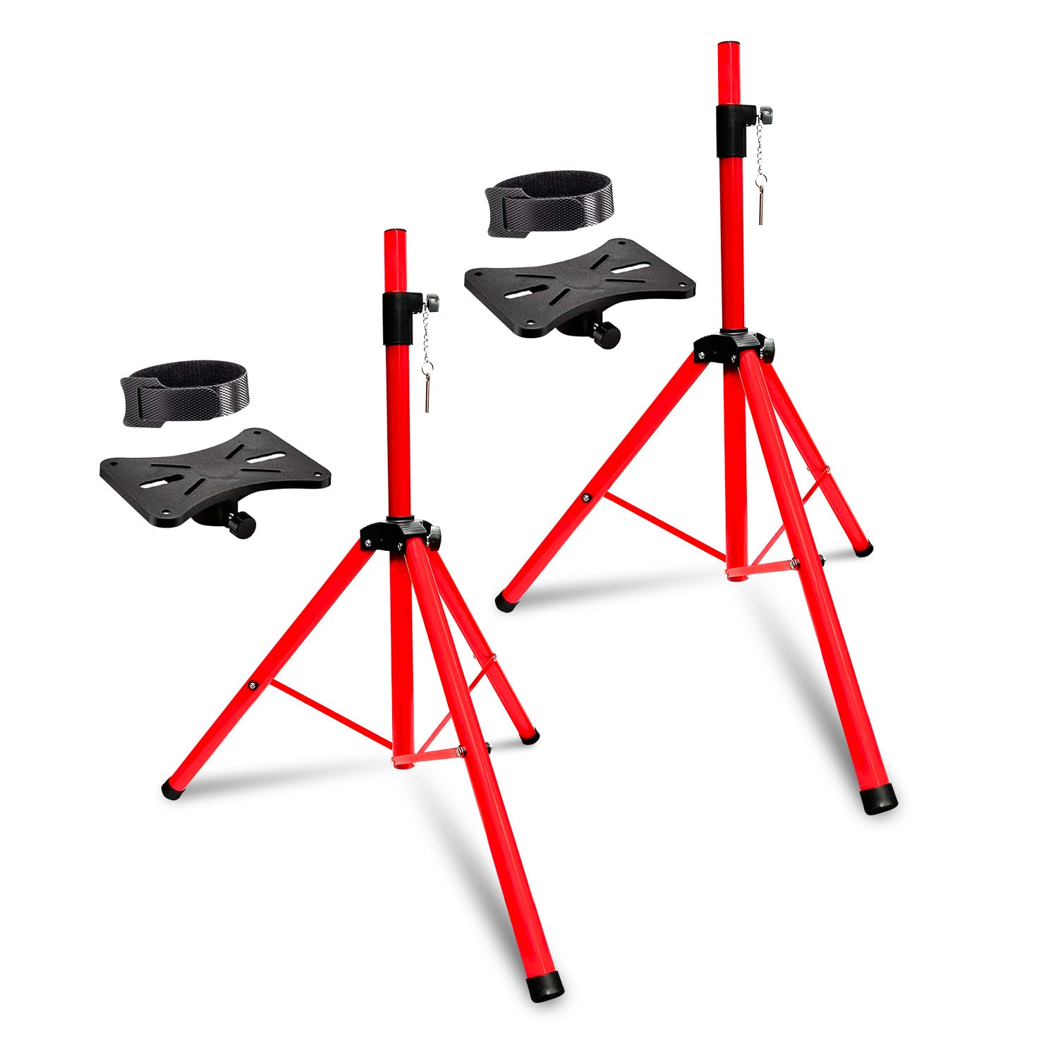 Speaker Stands Black 2 Pieces Height Adjustable 4 – 6 ft Tripod PA Monitor Holder for Large Speakers DJ Stand Pair para Bocinas w PA Speakers, House Parties, Outdoor Events 5 Core SS ECO 2PK WOB