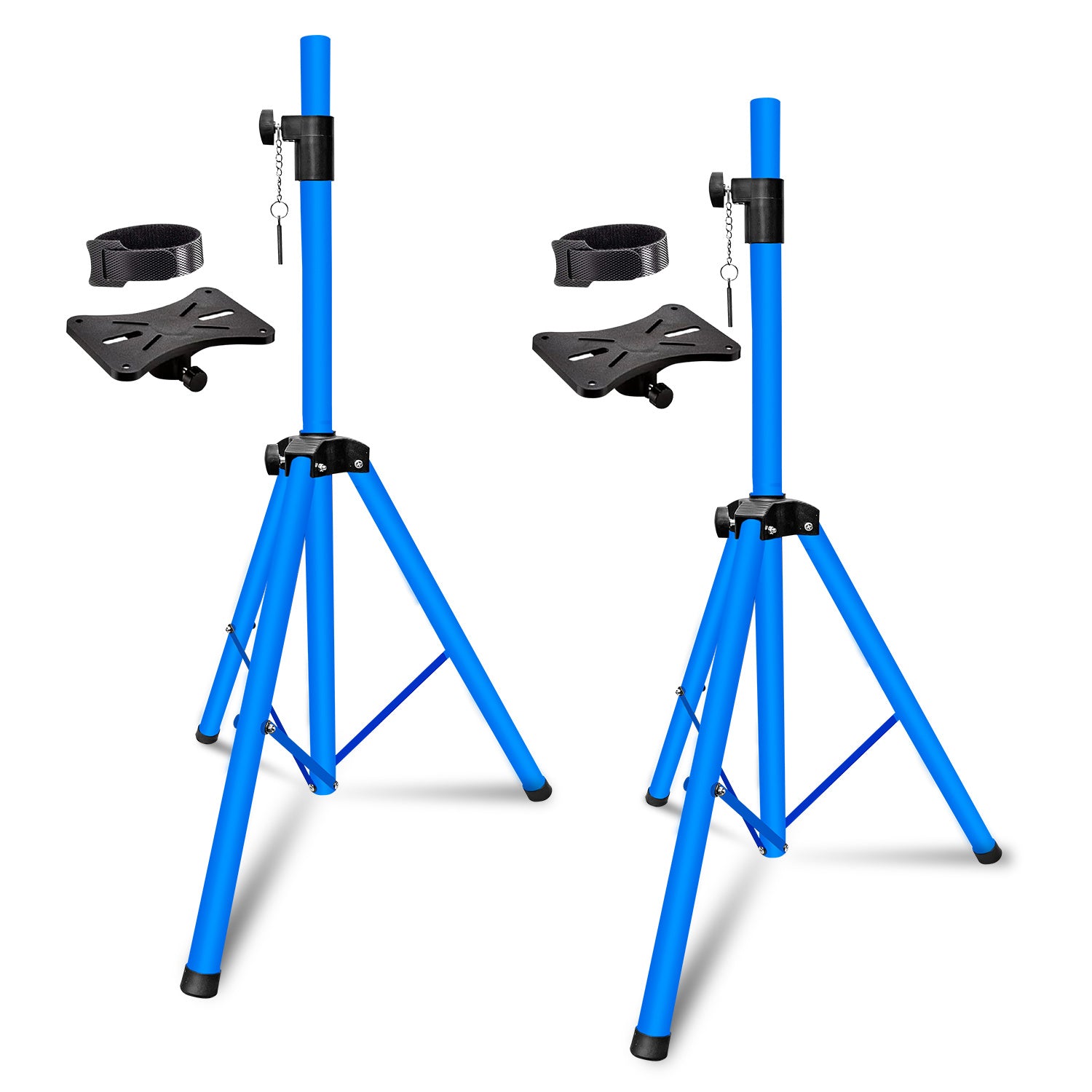 Speaker Stands Black 2 Pieces Height Adjustable 4 – 6 ft Tripod PA Monitor Holder for Large Speakers DJ Stand Pair para Bocinas w PA Speakers, House Parties, Outdoor Events 5 Core SS ECO 2PK WOB