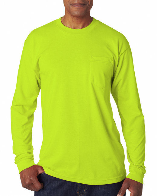 Bayside BA1730 Adult Long-Sleeve T-Shirt with Pocket