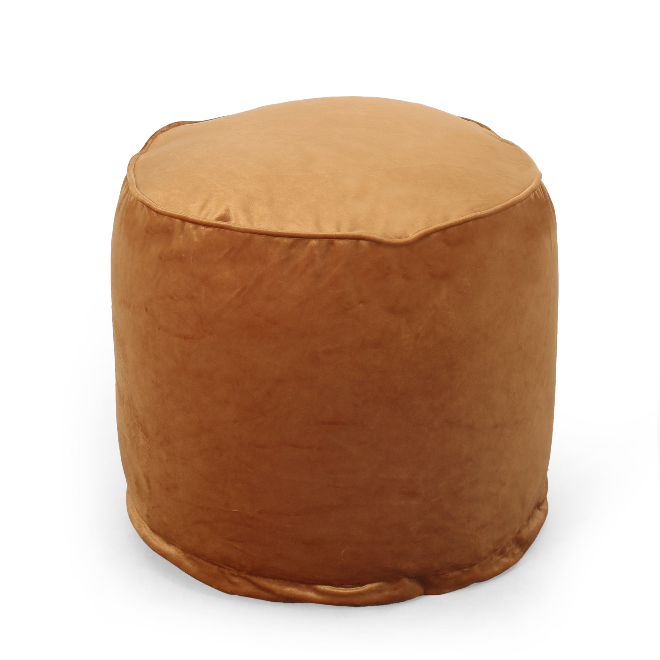 Shimon Cylinder Pouf, Apricot