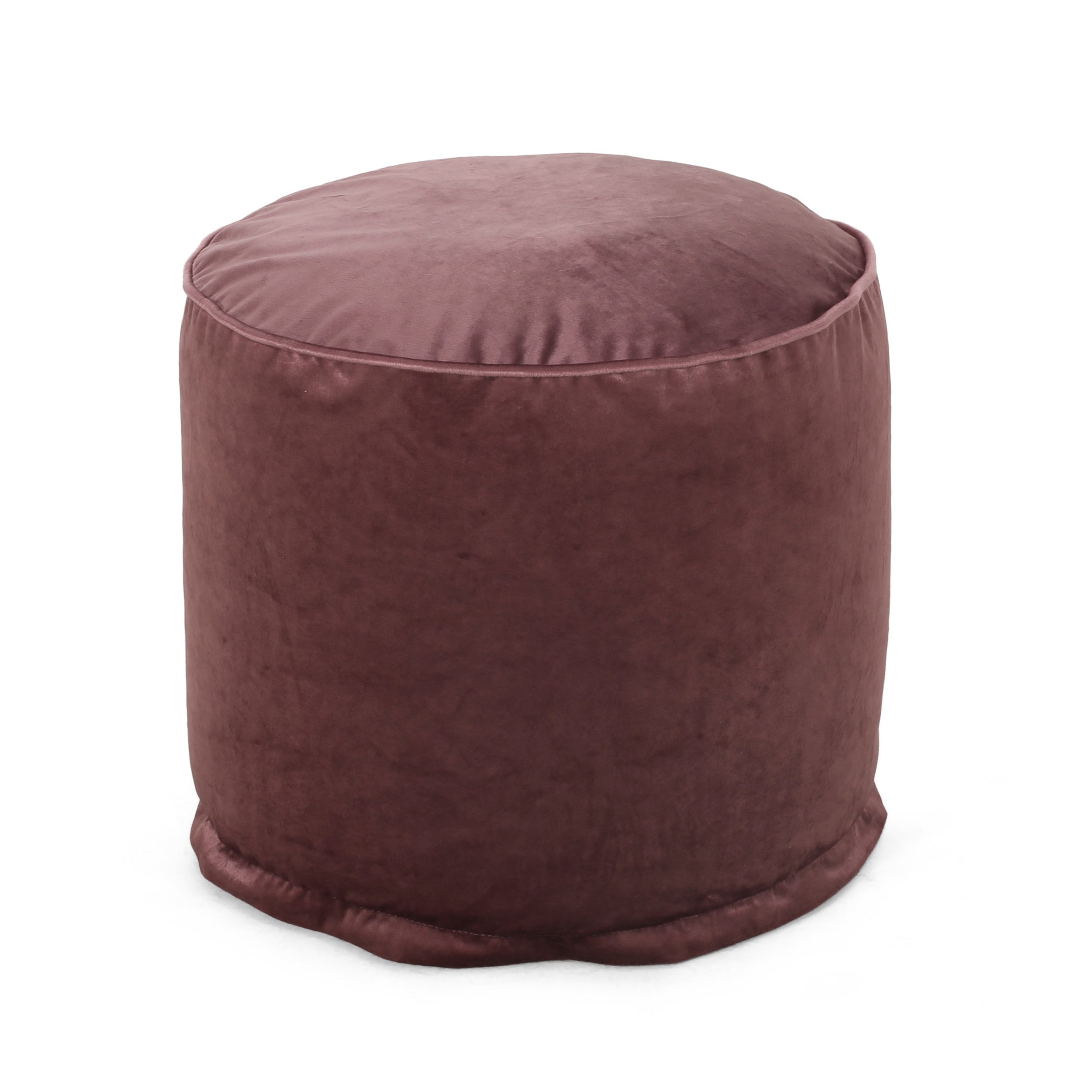 Shimon Cylinder Pouf, Blush Pink