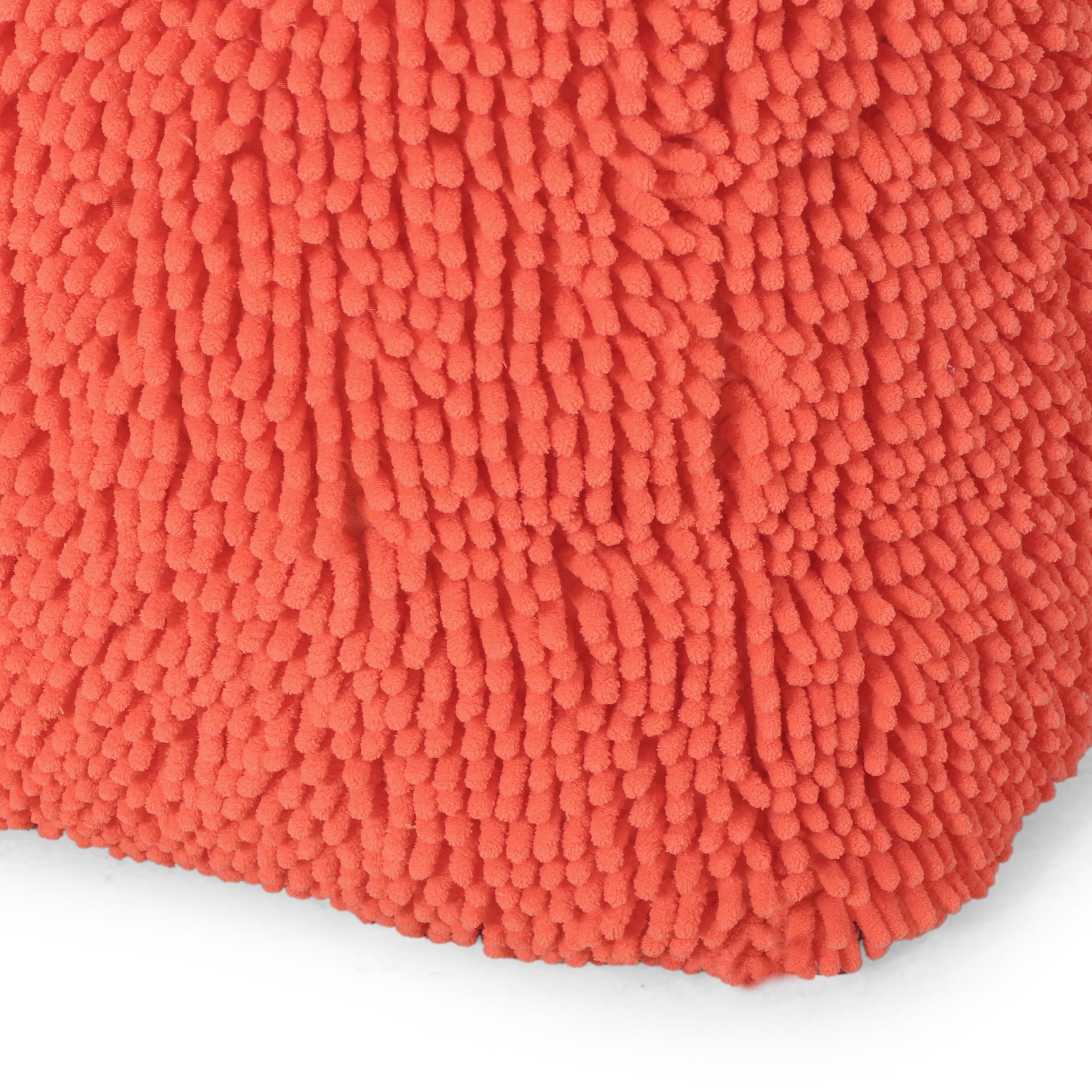 Sunny Square Pouf, Coral