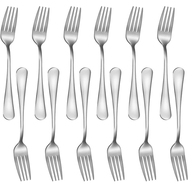 Cibeat Dinner Forks, 12 Pcs 6.7" Forks, Premium Food Grade Stainless Steel Silverware Forks, Table Forks, Flatware Forks, Mirror Finish & Dishwasher Safe, Use for Home, Kitchen or Restaurant