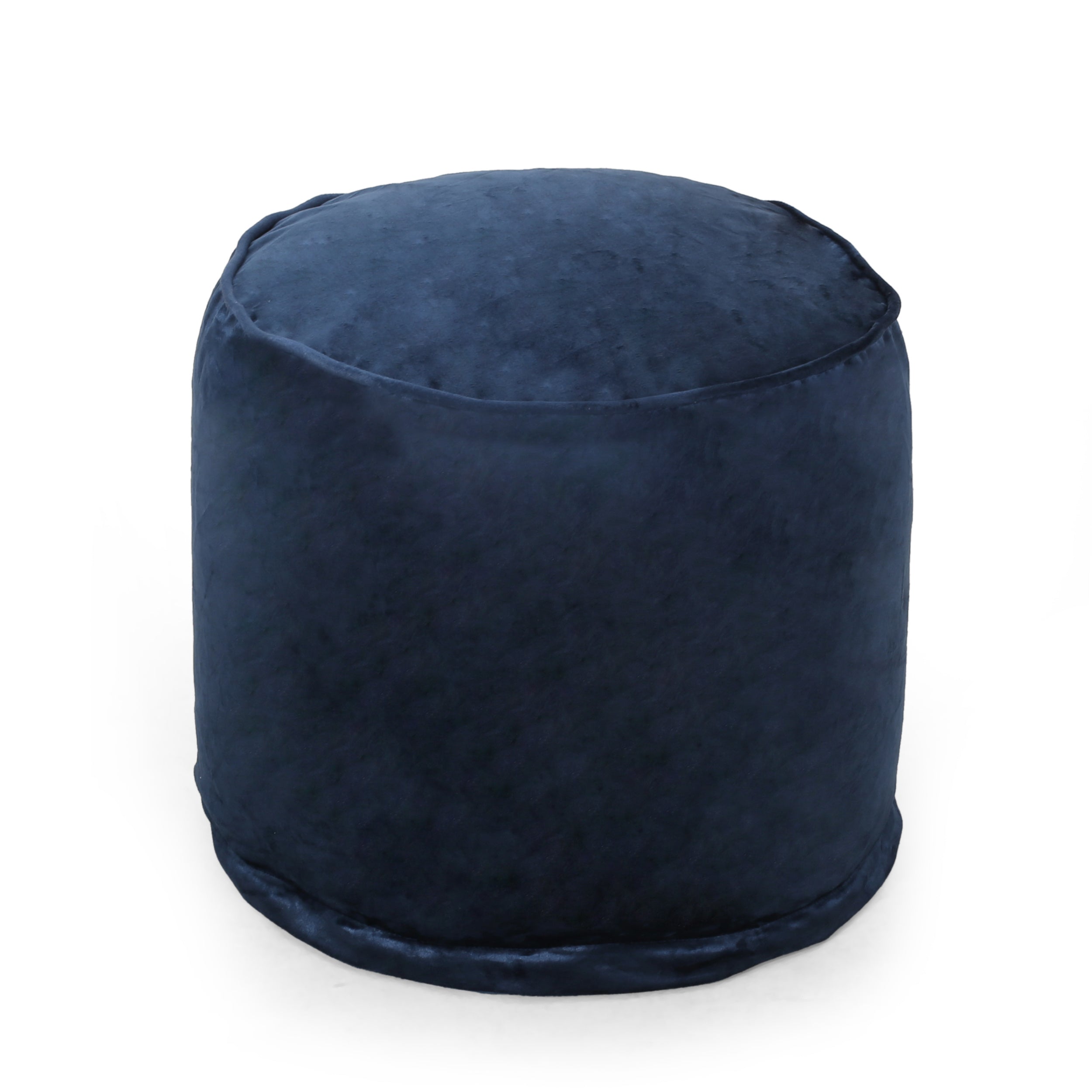 Shimon Cylinder Pouf, Cobalt Blue