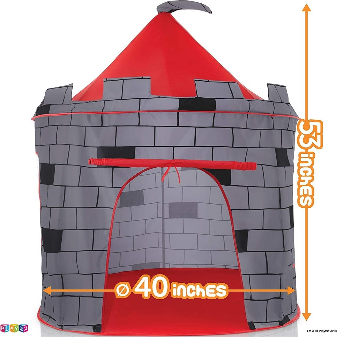 Outdoor Indoor Big Tent Playhouse Castle Pop Up Tent Foldable Children Teepee.Portable Kids Pop Up Knight Castle Children's Play Tent For Indoor And O