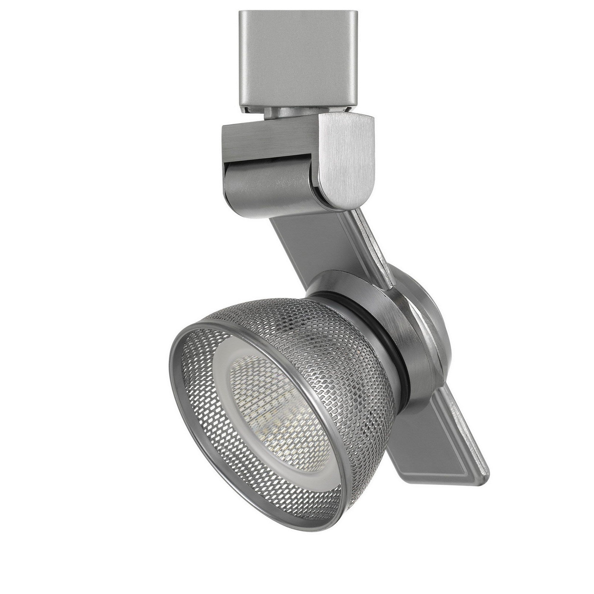 12W Integrated LED Metal Track Fixture with Mesh Head, Silver