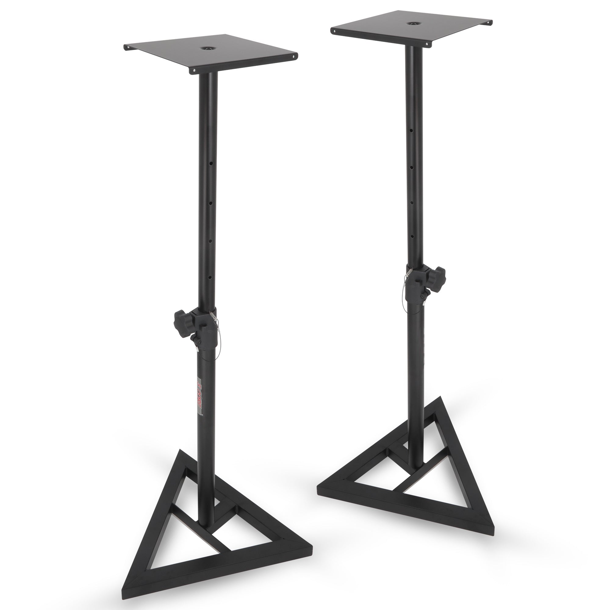 5 Core Speaker Stand Pair Heavy Duty Three Point Triangle Base Anti Vibration Telescoping Height Adjustable 35 to 55 Inches Studio Monitor Stands Universal PA DJ Speakers Holder - SS Boom TRI Base