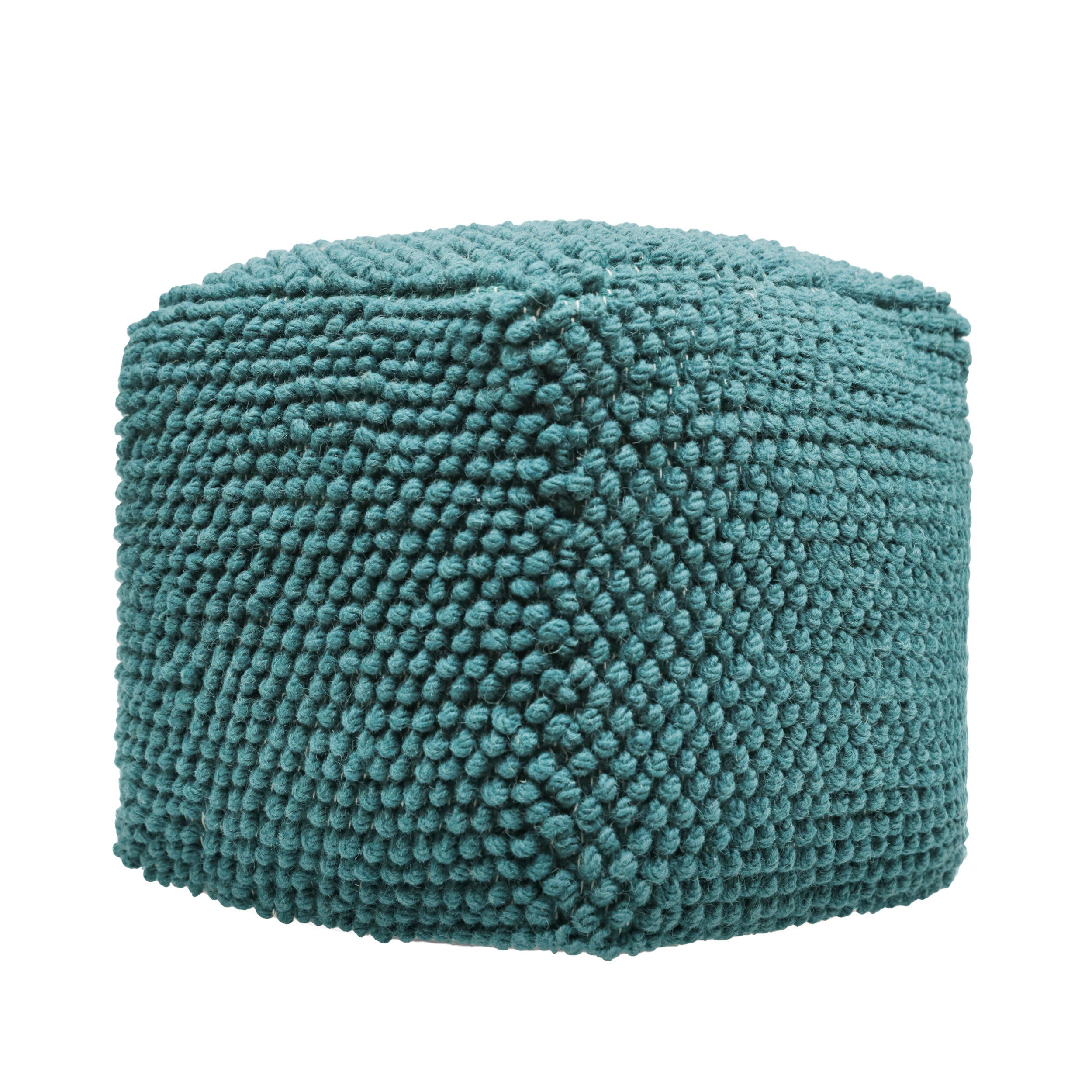 Stellar Square Pouf, Teal