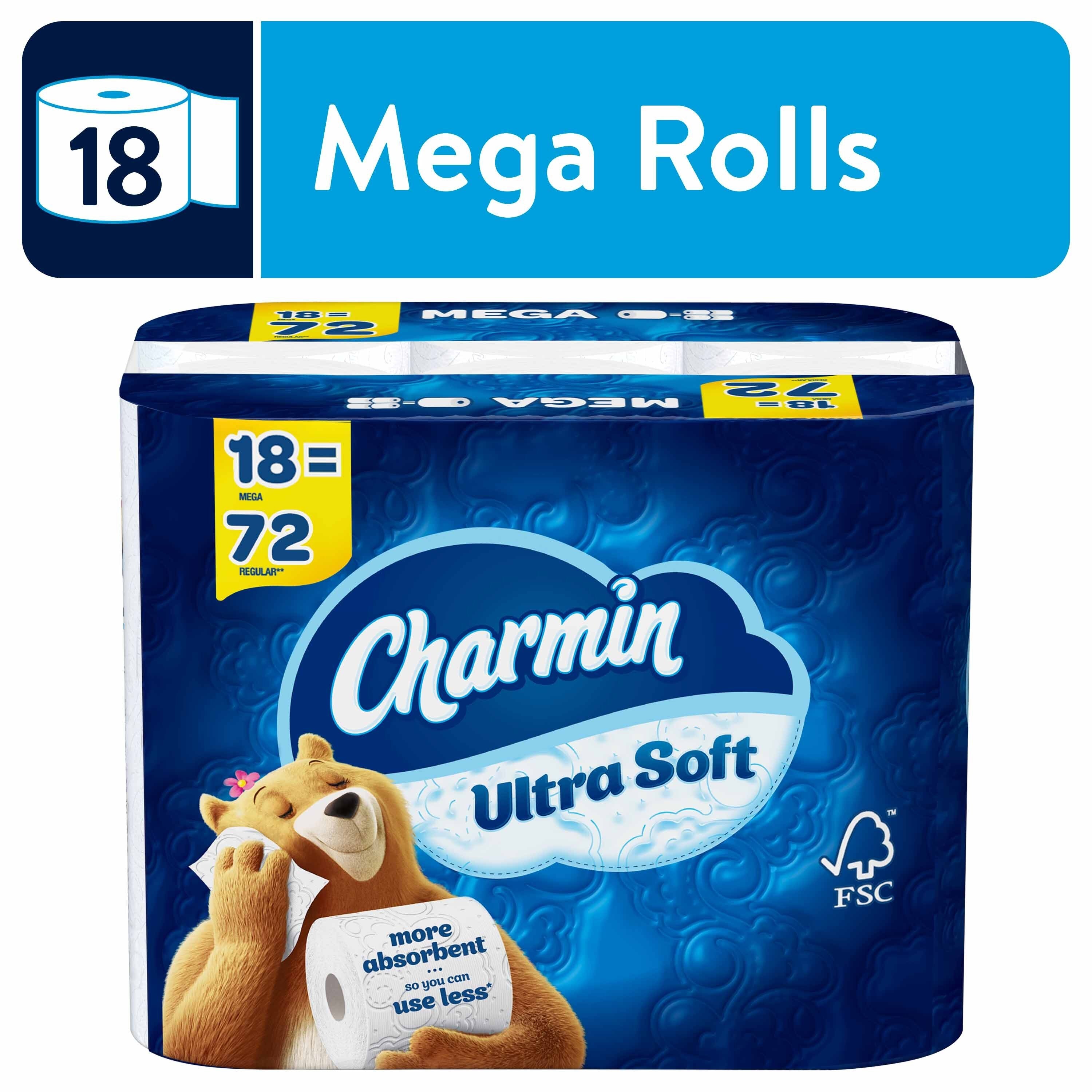 Charmin Ultra Soft Toilet Paper, 18 Mega Rolls