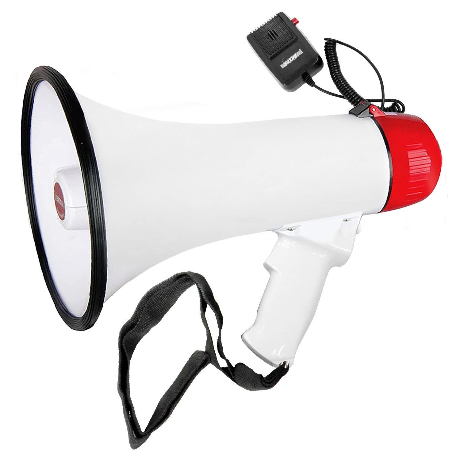 5 CORE Megaphone Bull Horn 40W Peak Loud Siren Noise Maker Rechargeable Professional Bullhorn PA Speaker System w Recording USB SD Card Adjustable Vol