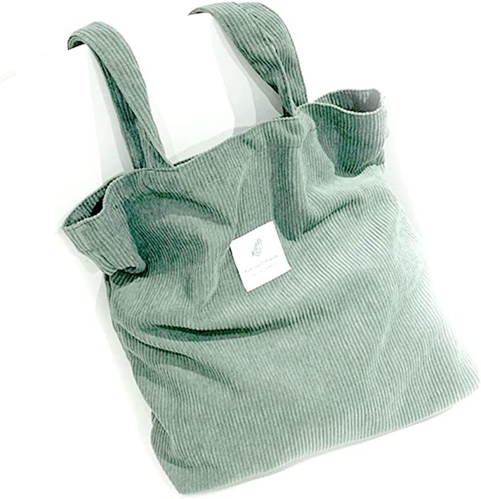Sable Hub Women's Shopping Bag Canvas Hand Bags | Shoulder Bag Corduroy Environmental Storage | Reusable Foldable Tote Bag