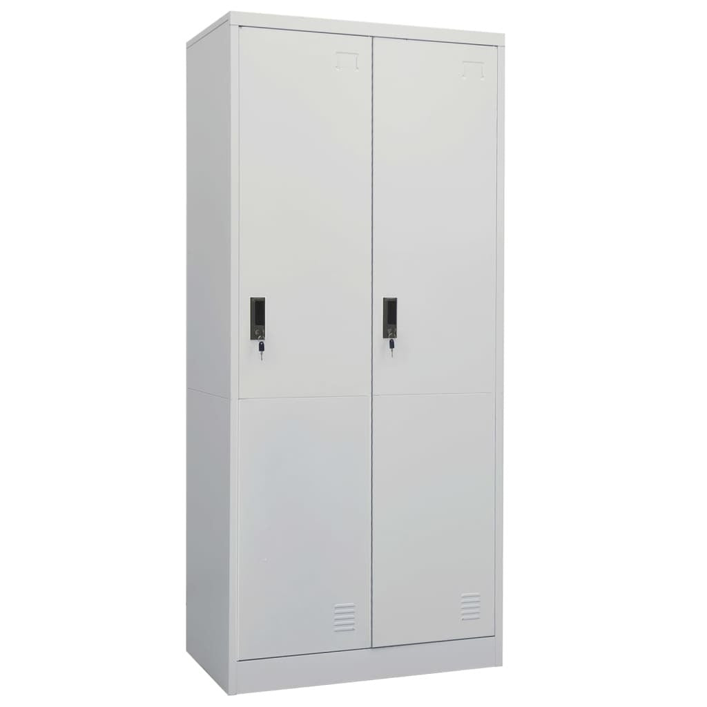 Wardrobe Light Gray 31.5"x19.7"x70.9" Steel