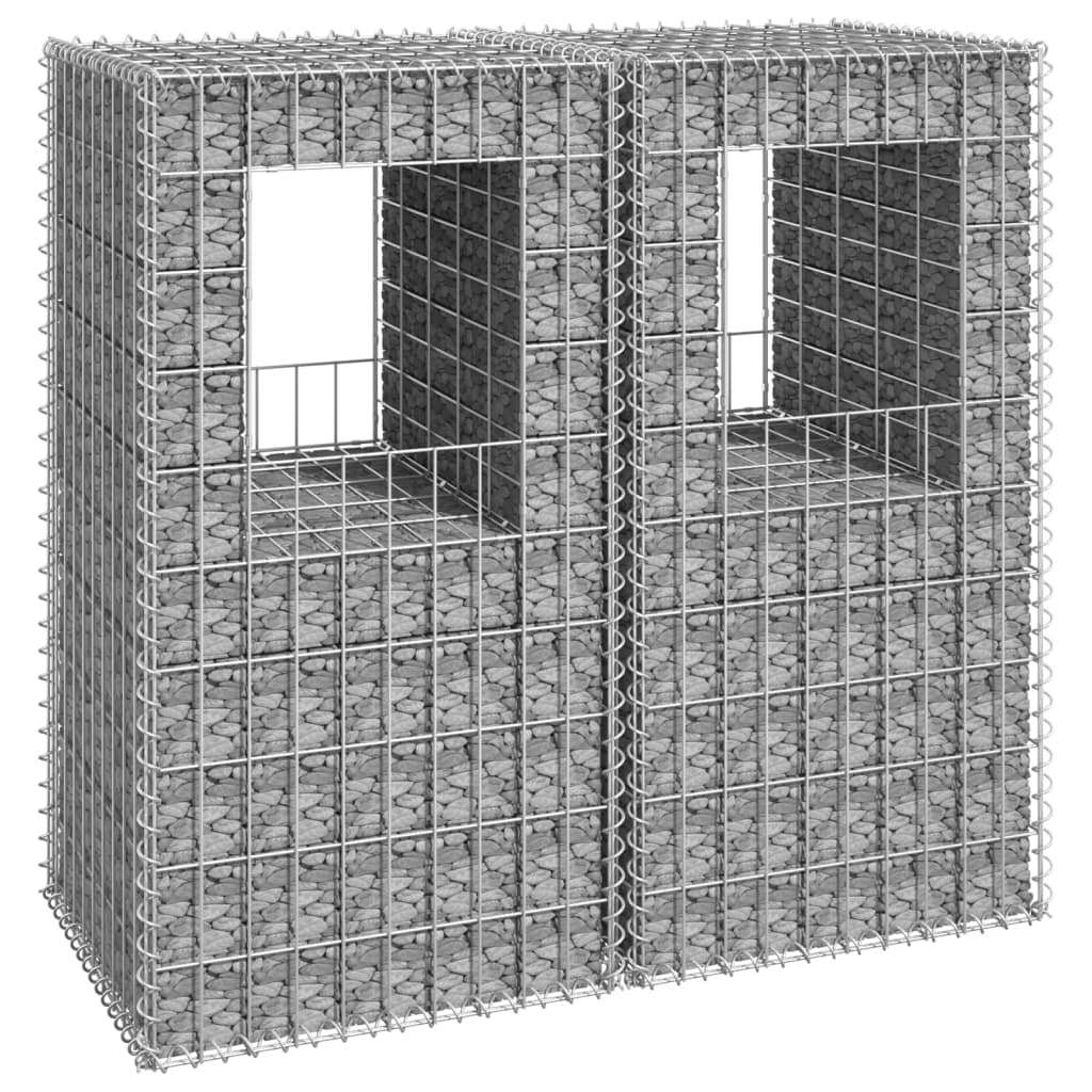 Gabion Basket Posts 2 pcs 19.7"x19.7"x39.4" Iron