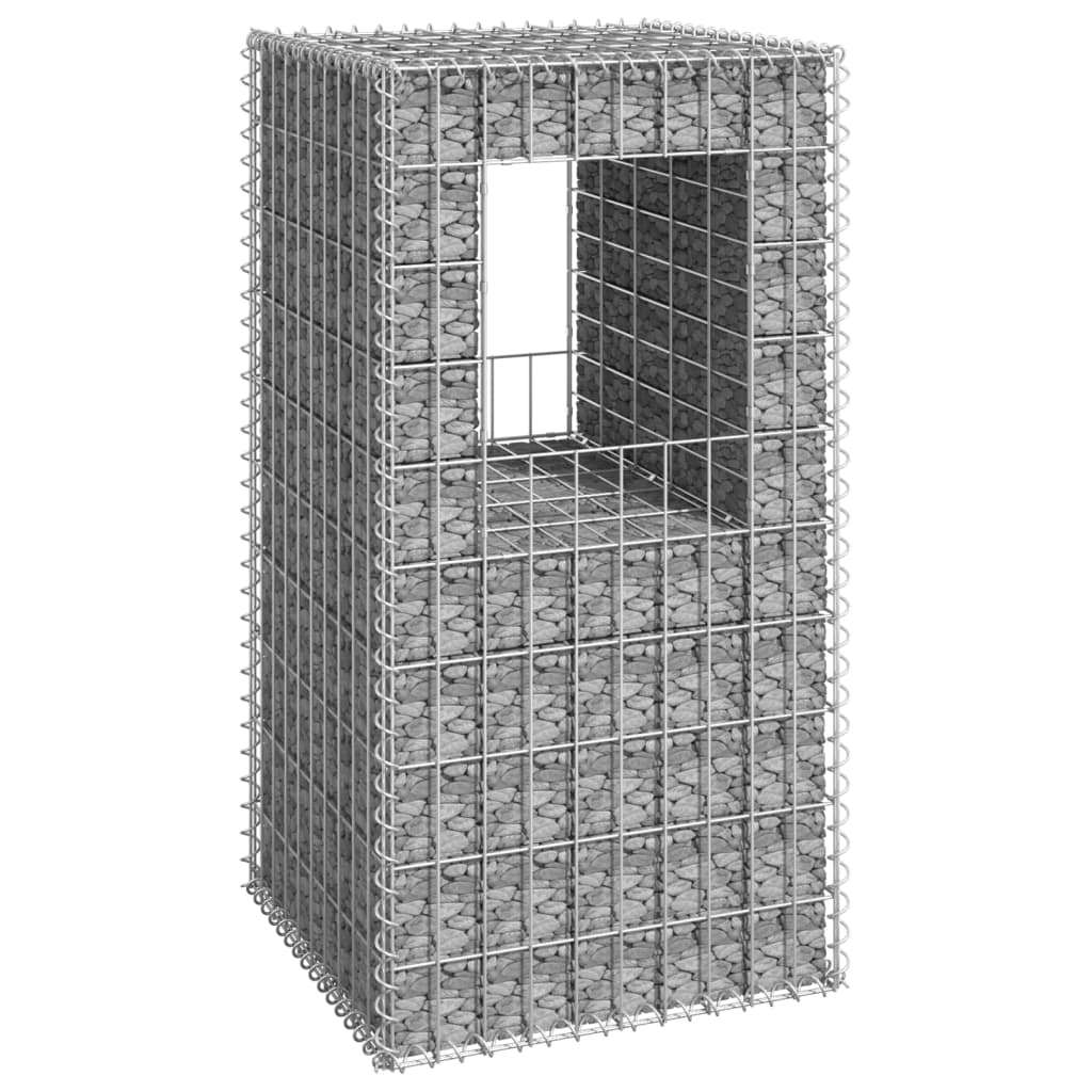 Gabion Basket Post 19.7"x19.7"x39.4" Iron