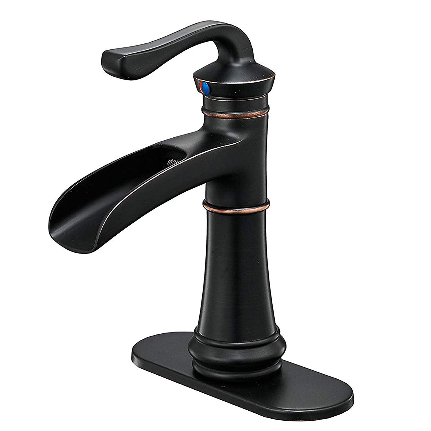Waterfall Single Hole Single-Handle Low-Arc Bathroom Faucet