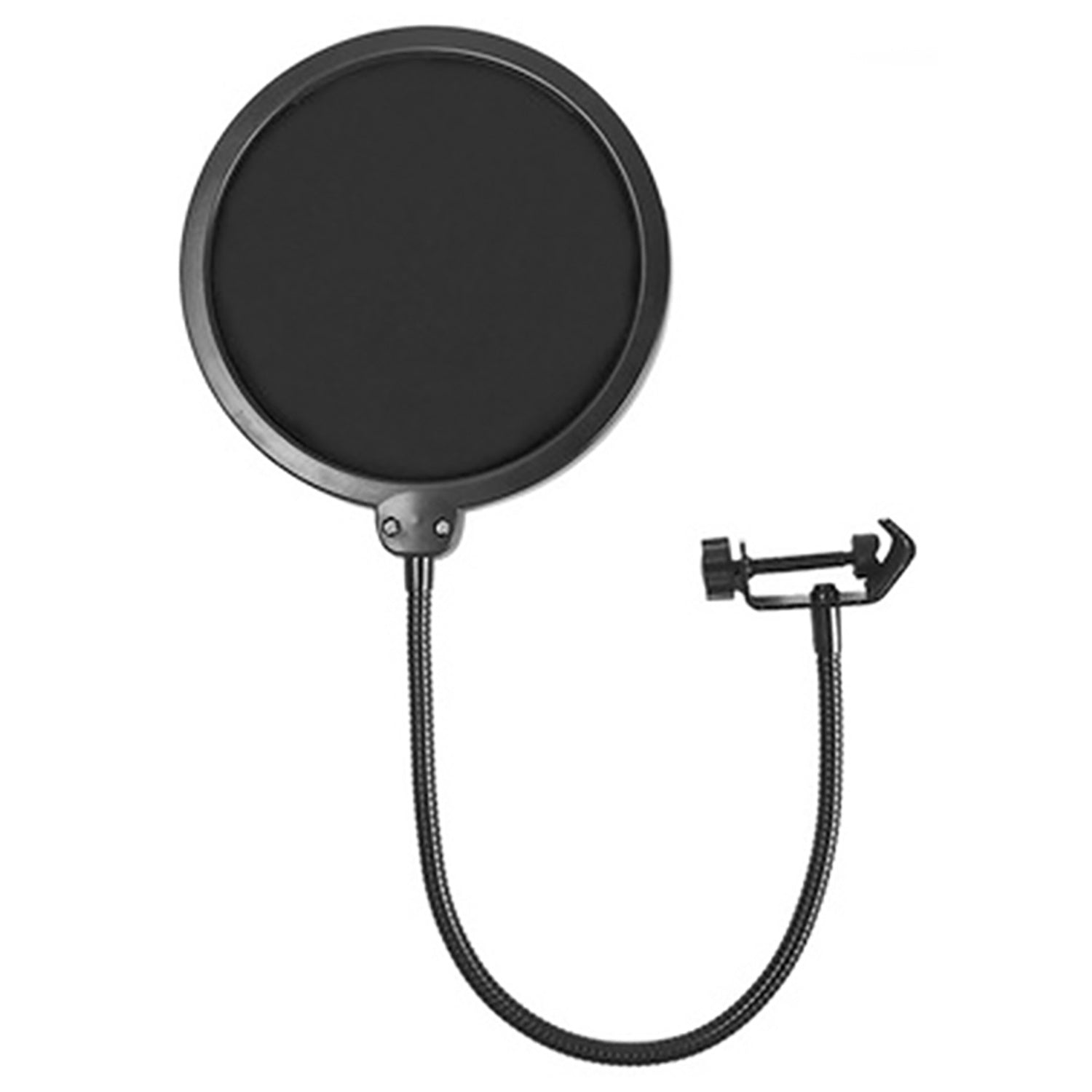 5 Core Professional Microphone Pop Filter Shield Compatible Dual Layered Wind Pop Screen with A Flexible 360 Degree Gooseneck Clip Stabilizing Arm - POP Filter