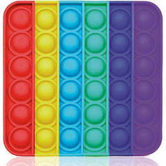 Push N Pop Bubble Fidget Toy - Square Rainbow