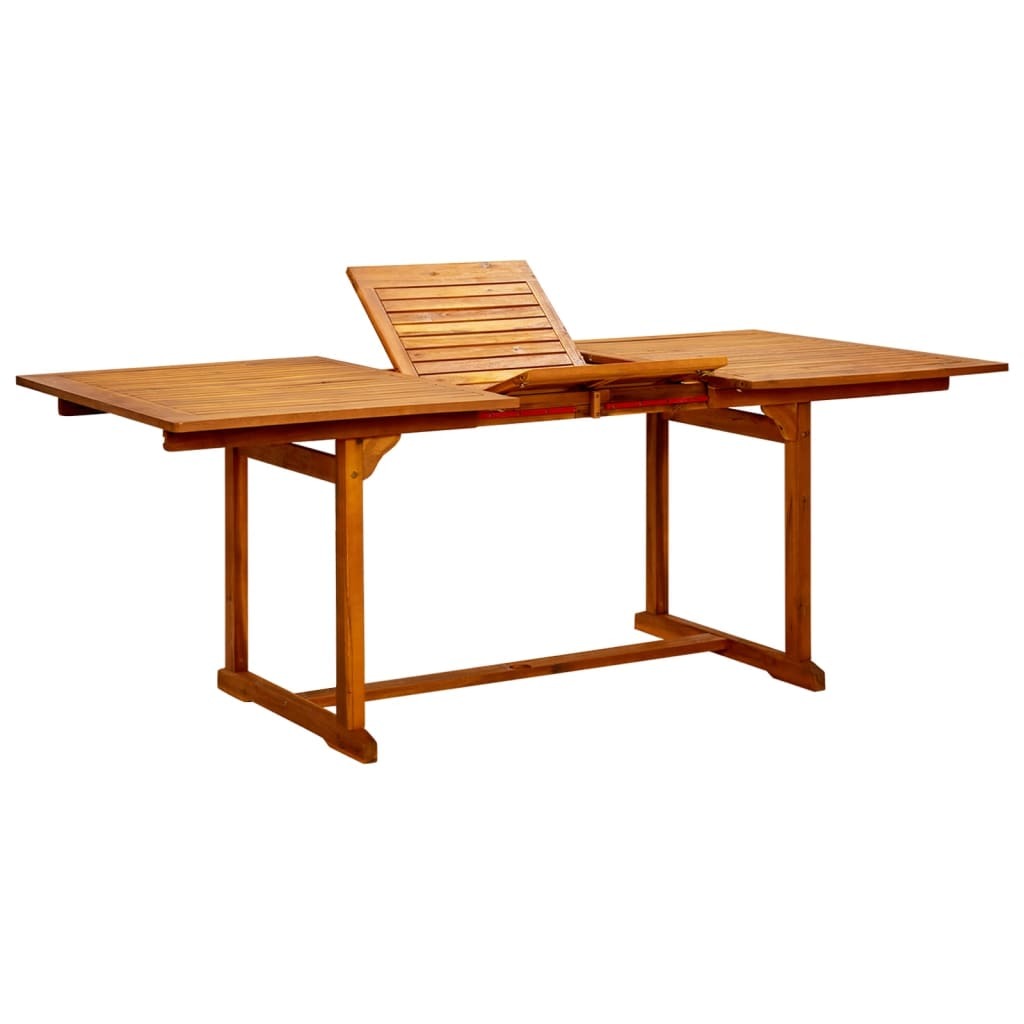 Garden Dining Table (59.1"-78.7")x39.4"x29.5" Solid Acacia Wood