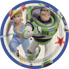Disney Toy Story 4 Movie 7 Inch Round Dessert Plates (8 Per Package)