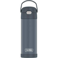Thermos Funtainer 16 Ounce Stainless Steel Vacuum Insulated Bottle with Wide Spout Lid, Stone Slate