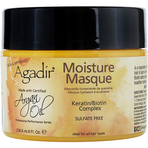 AGADIR by Agadir ARGAN OIL KERATIN PROTEIN MOISTURE MASQUE- SULFATE FREE 8 OZ