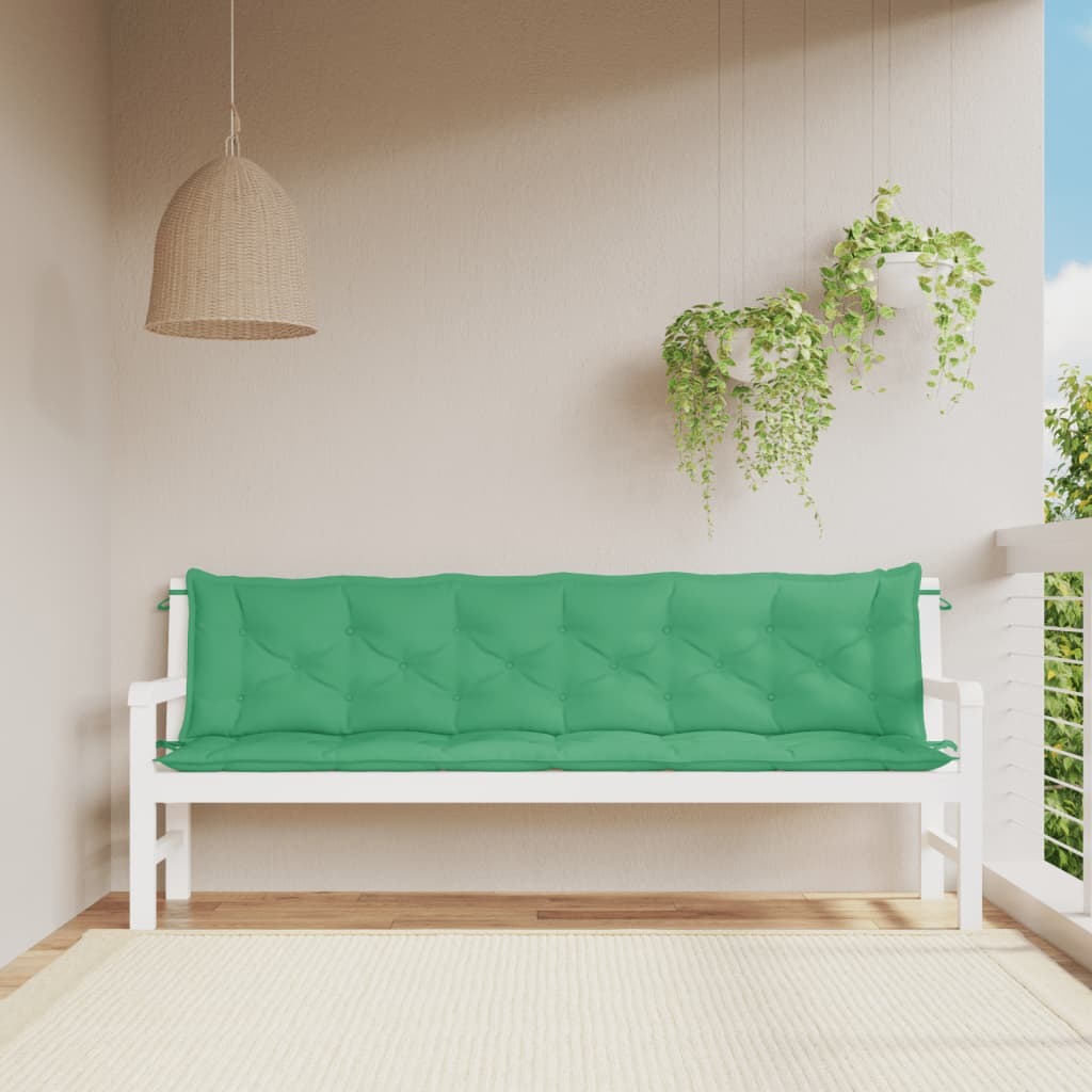 Garden Bench Cushions 2pcs Green 78.7"x19.7"x2.8" Oxford Fabric