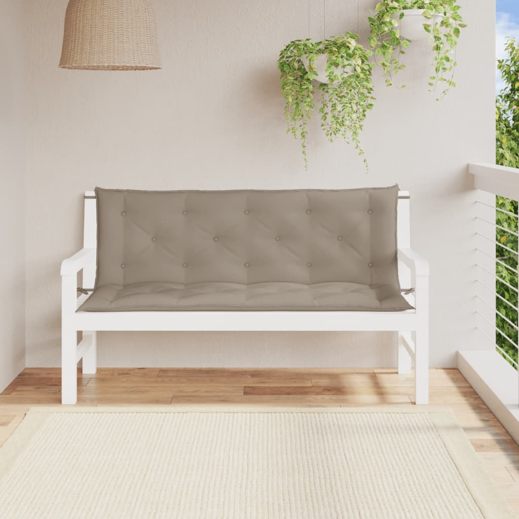 Garden Bench Cushions 2pcs Taupe 59.1"x19.7"x2.8" Oxford Fabric