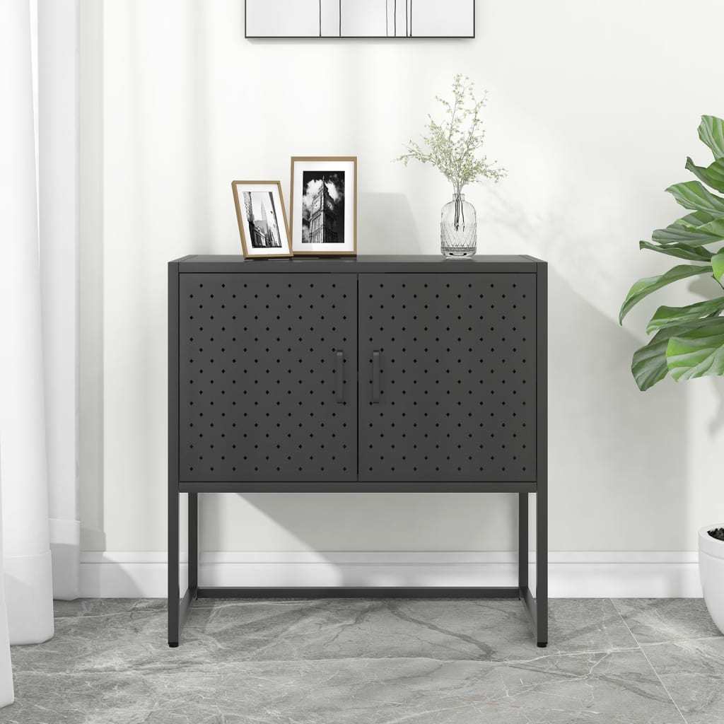 Sideboard Anthracite 29.5"x13.8"x29.5" Steel