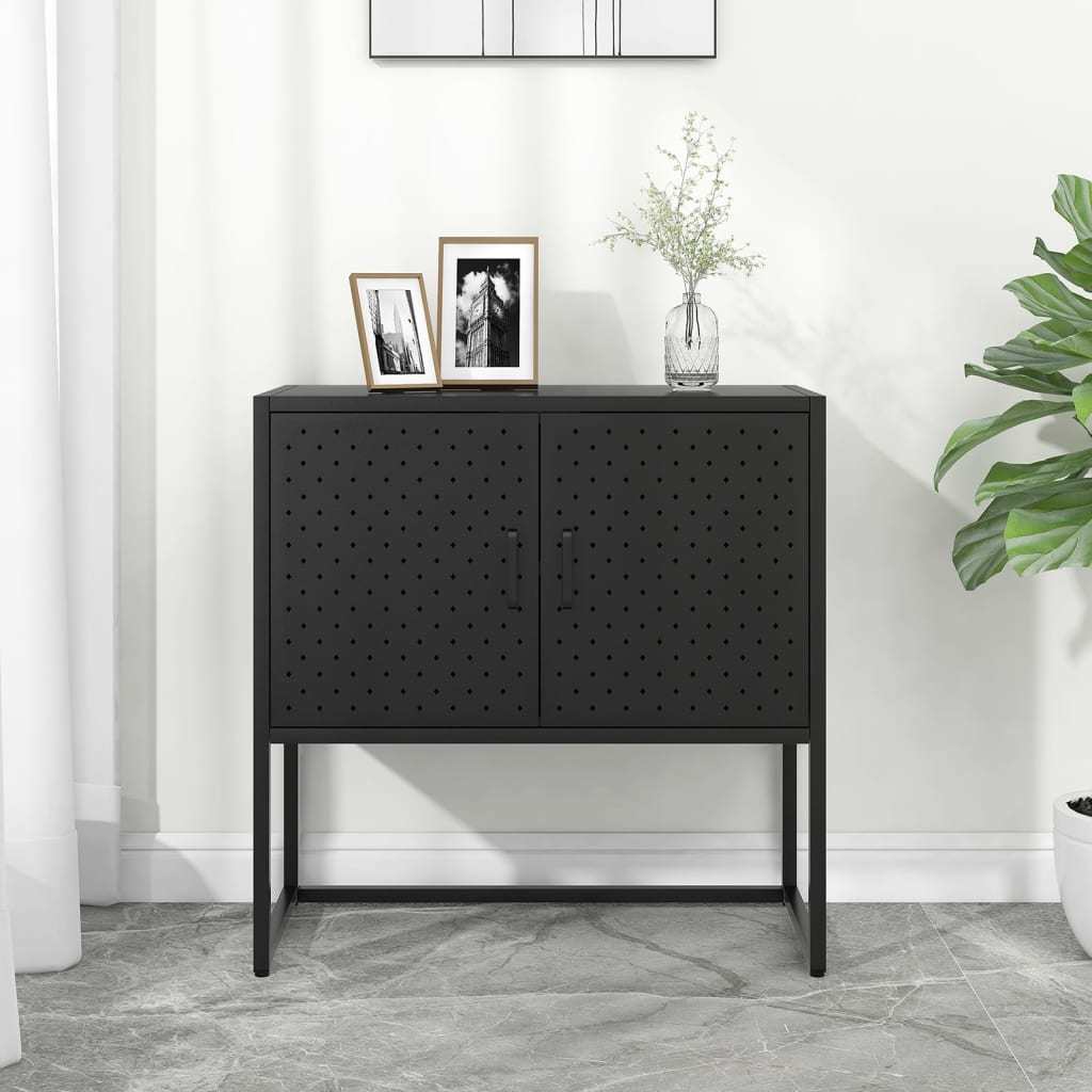 Sideboard Black 29.5"x13.8"x29.5" Steel