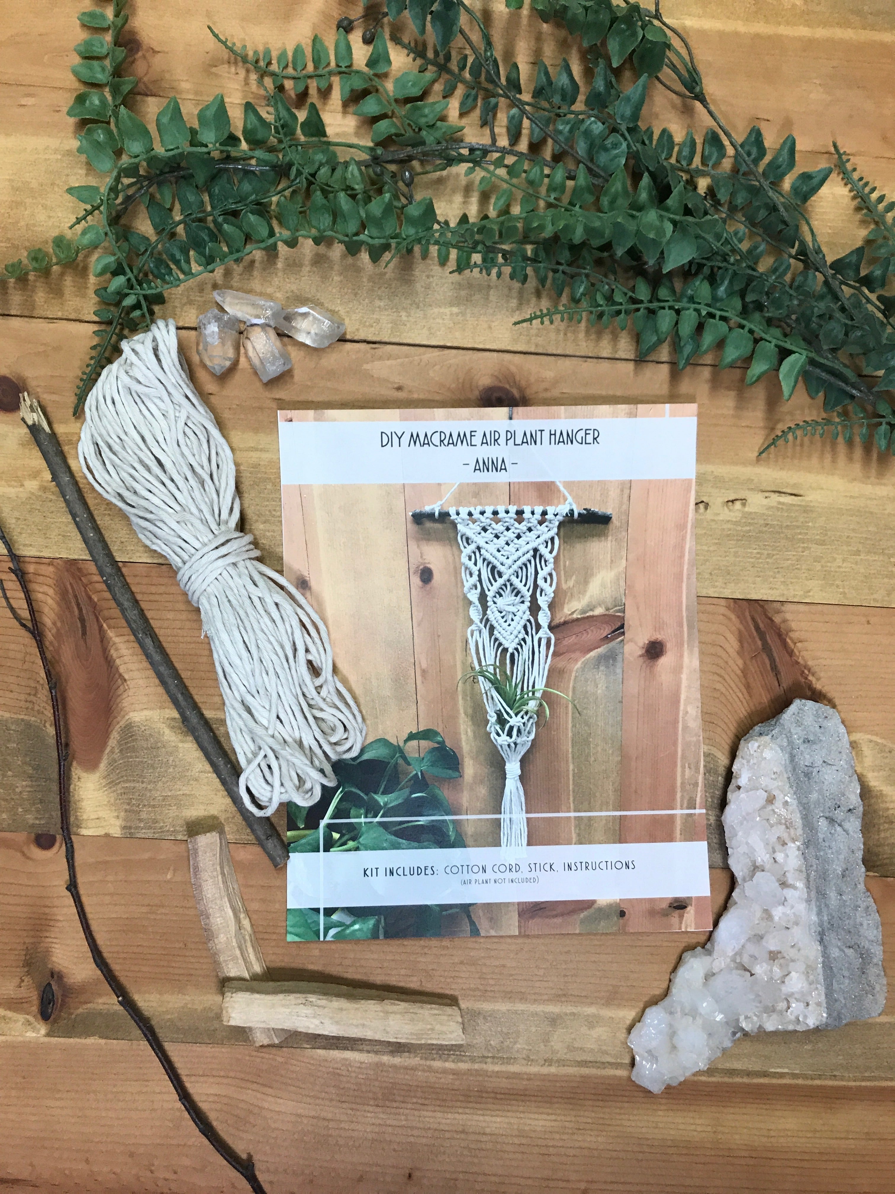 Macrame Air Plant Hanger kit - The Anna