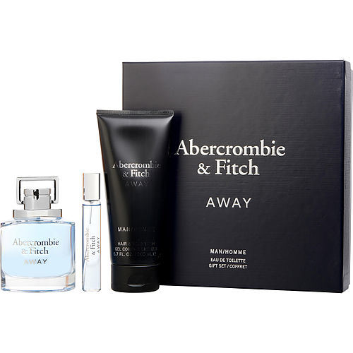 ABERCROMBIE & FITCH AWAY by Abercrombie & Fitch EDT SPRAY 3.4 OZ & HAIR AND BODY WASH 6.7 OZ & EDT TRAVEL SPRAY 0.5 OZ
