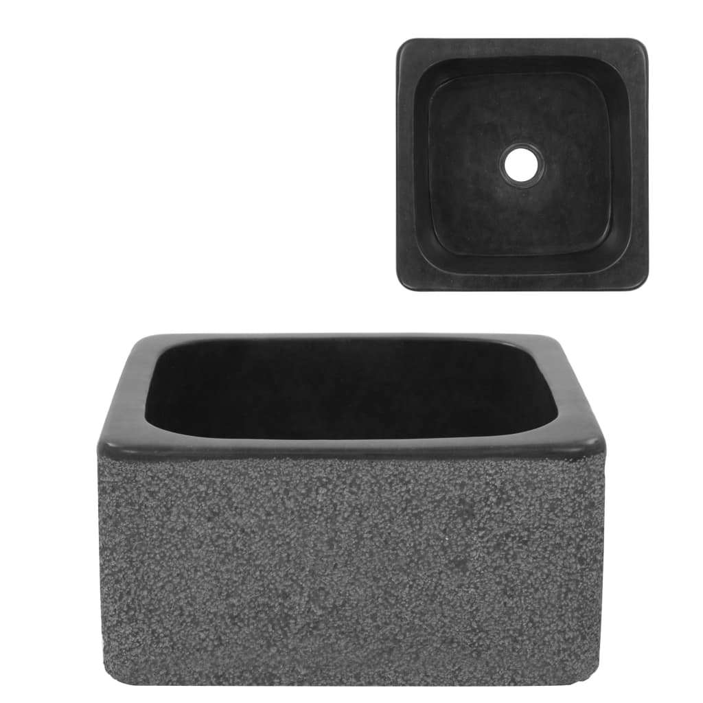 Sink 11.8"x11.8"x5.9" Riverstone Black