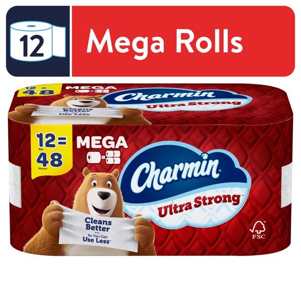 Charmin Ultra Strong Toilet Paper, 12 Mega Roll