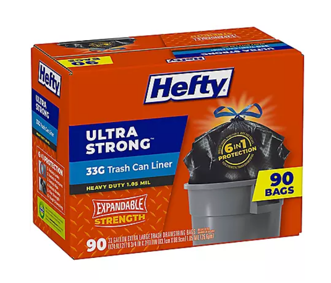 Hefty Ultra Strong 33-Gallon Trash Bags (90 ct.)