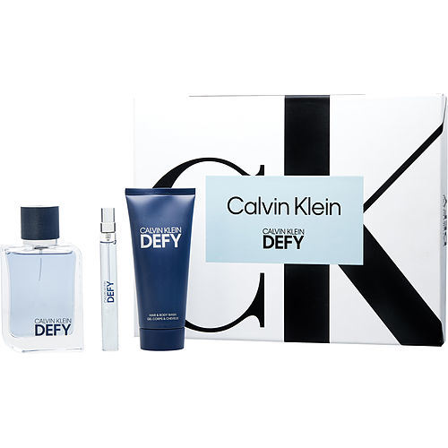 CALVIN KLEIN DEFY by Calvin Klein EDT SPRAY 3.4 OZ & SHOWER GEL 3.4 OZ & EDT SPRAY 0.33 OZ MINI