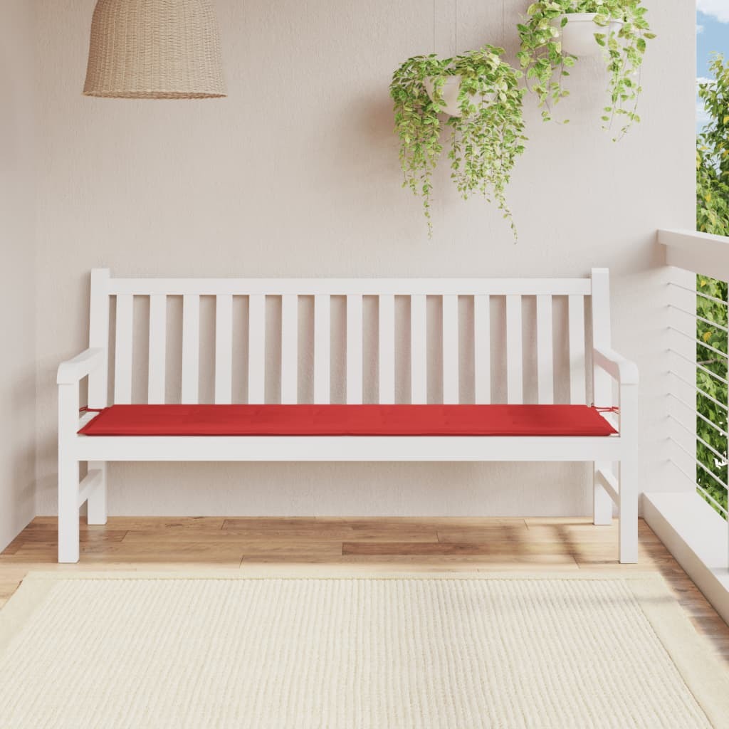 Garden Bench Cushion Red 70.9"x19.7"x1.2" Oxford Fabric