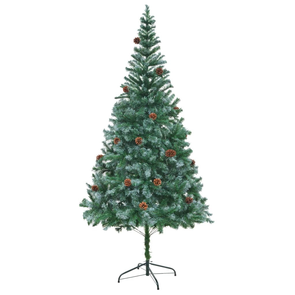 Artificial Christmas Tree with Pinecones 7 ft