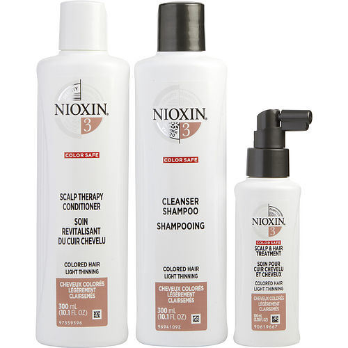 NIOXIN by Nioxin SET-3 PIECE MAINTENANCE KIT SYSTEM 3 WITH CLEANSER 10.1 OZ & SCALP THERAPY 10.1 OZ & SCALP TREATMENT 3.38 OZ (PACKAGING MAY VARY)