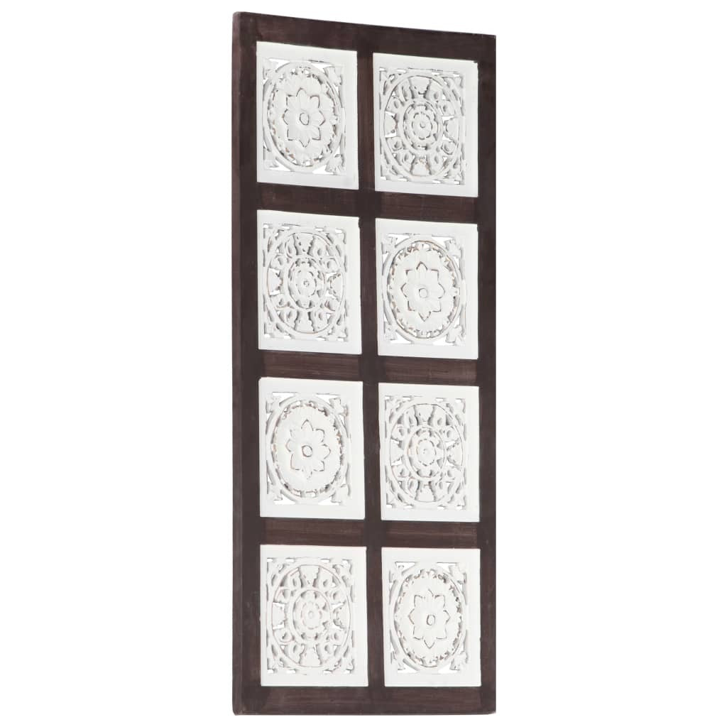 Hand-Carved Wall Panel MDF 15.7"x31.5"x0.6" Brown and White