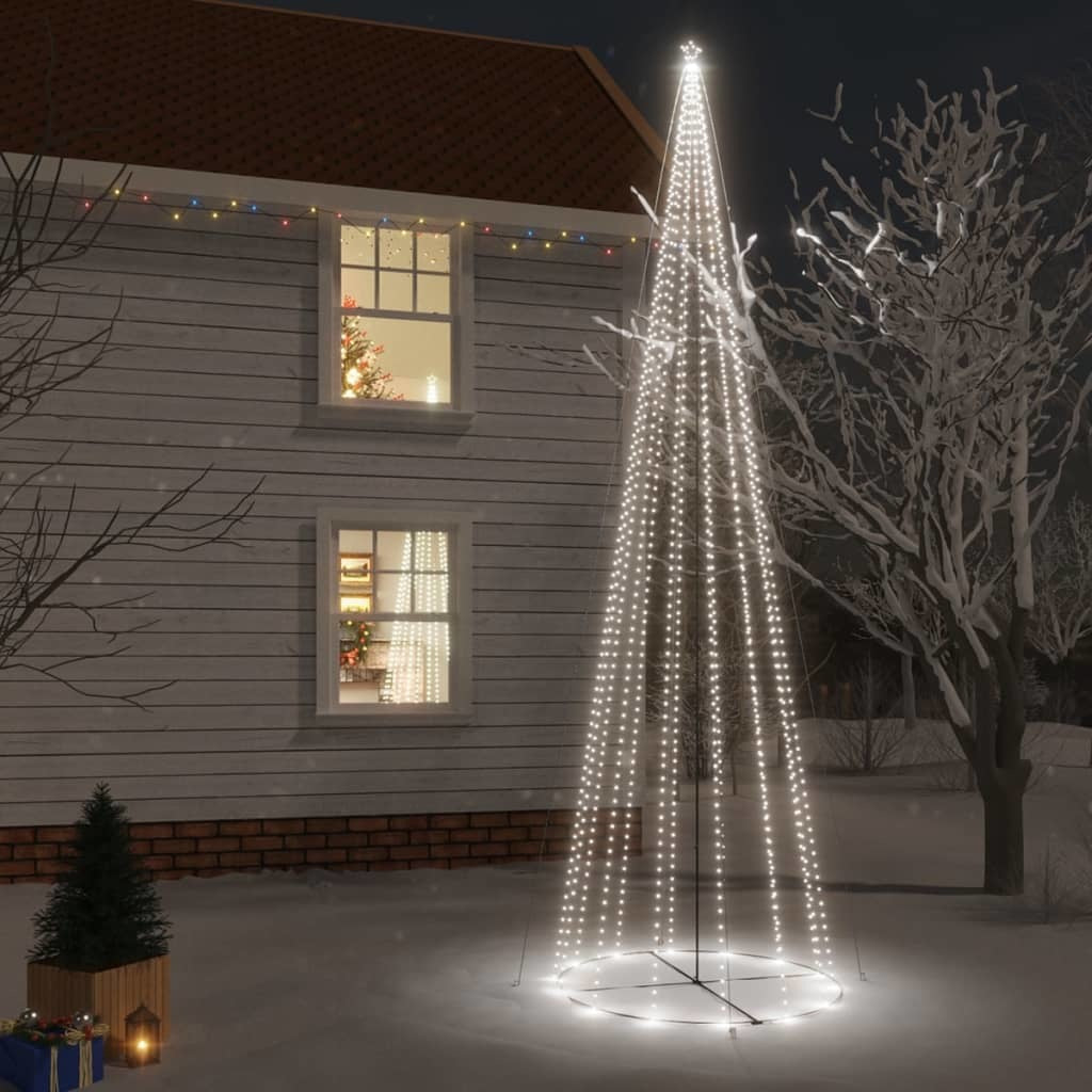 Christmas Cone Tree Cold White 1134 LEDs 8x26 ft