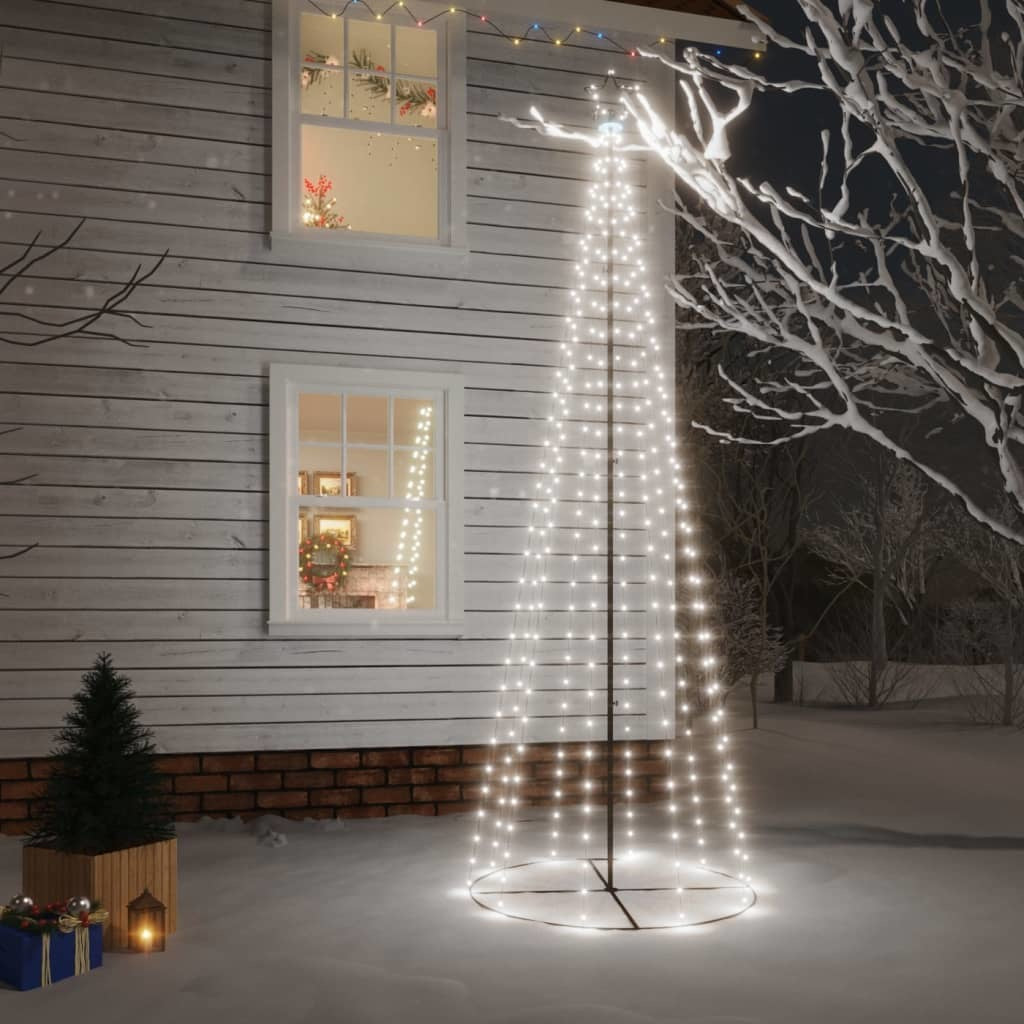 Christmas Cone Tree Cold White 310 LEDs 3x10 ft