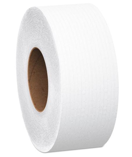 Scott Essential Jrt Jumbo Roll Bathroom Tissue, Septic Safe, 1-ply, White, 2000 Ft, 12 Rolls/carton