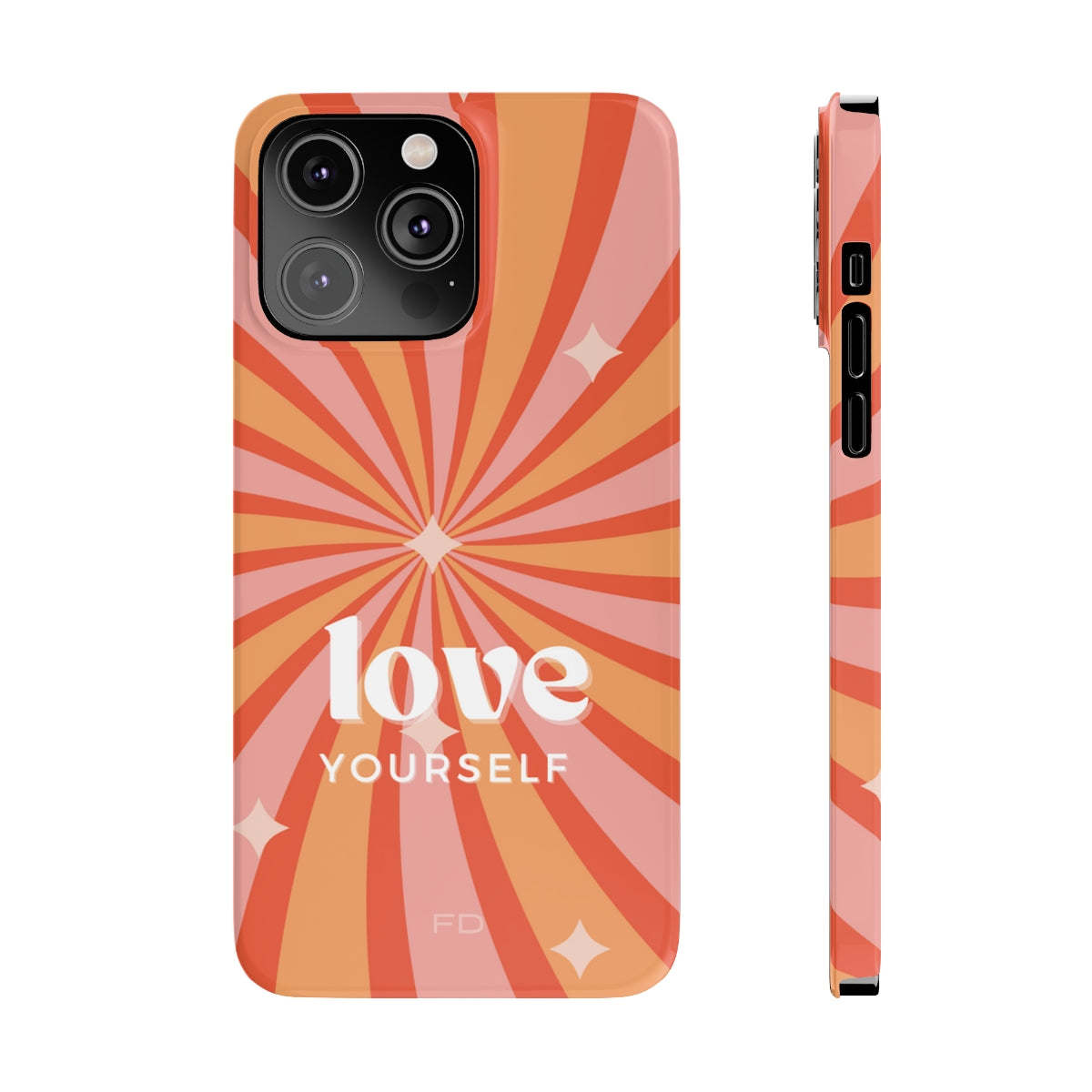 Love Yourself Positive Message Slim iPhone Case