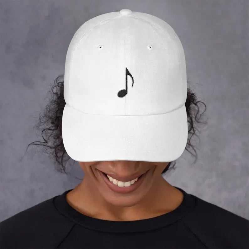 Music Note Hat - Music Hat - Music Lovers Hat - Eighth Note Hat